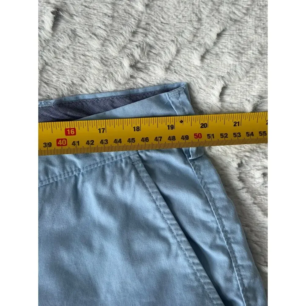 J.Crew Club Short Men Size 38W Light Blue Cotton Chino Preppy Coastal Old Money